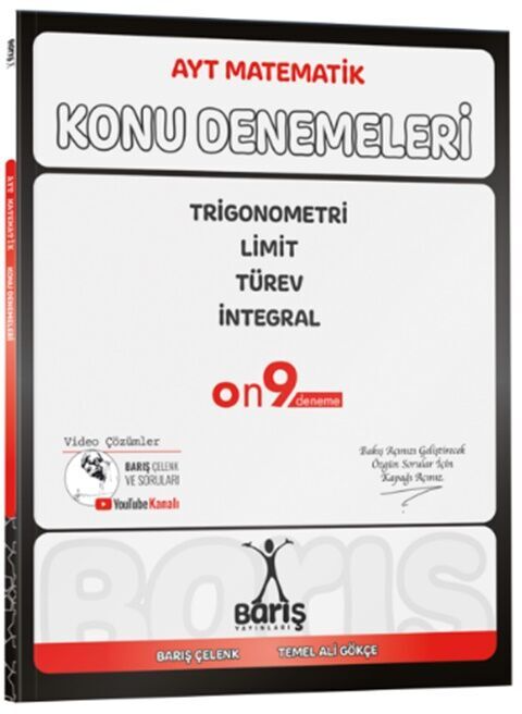 AYT Matematik Trigonometri Limit Türev İntegral Konu Denemeleri Barış Yayınları