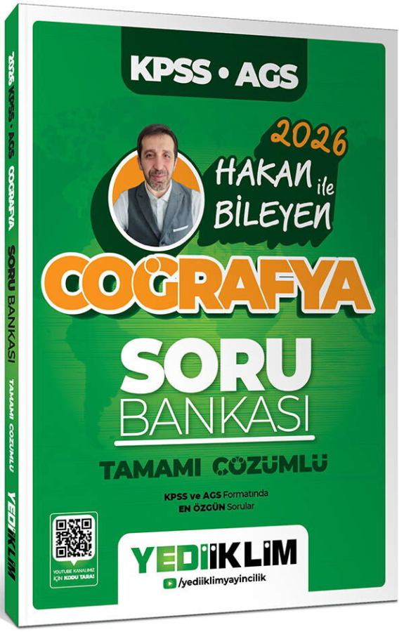 2026 KPSS AGS Coğrafya Tamamı Çözümlü Soru Bankası-Hakan Bileyen Yediiklim Yayınları
