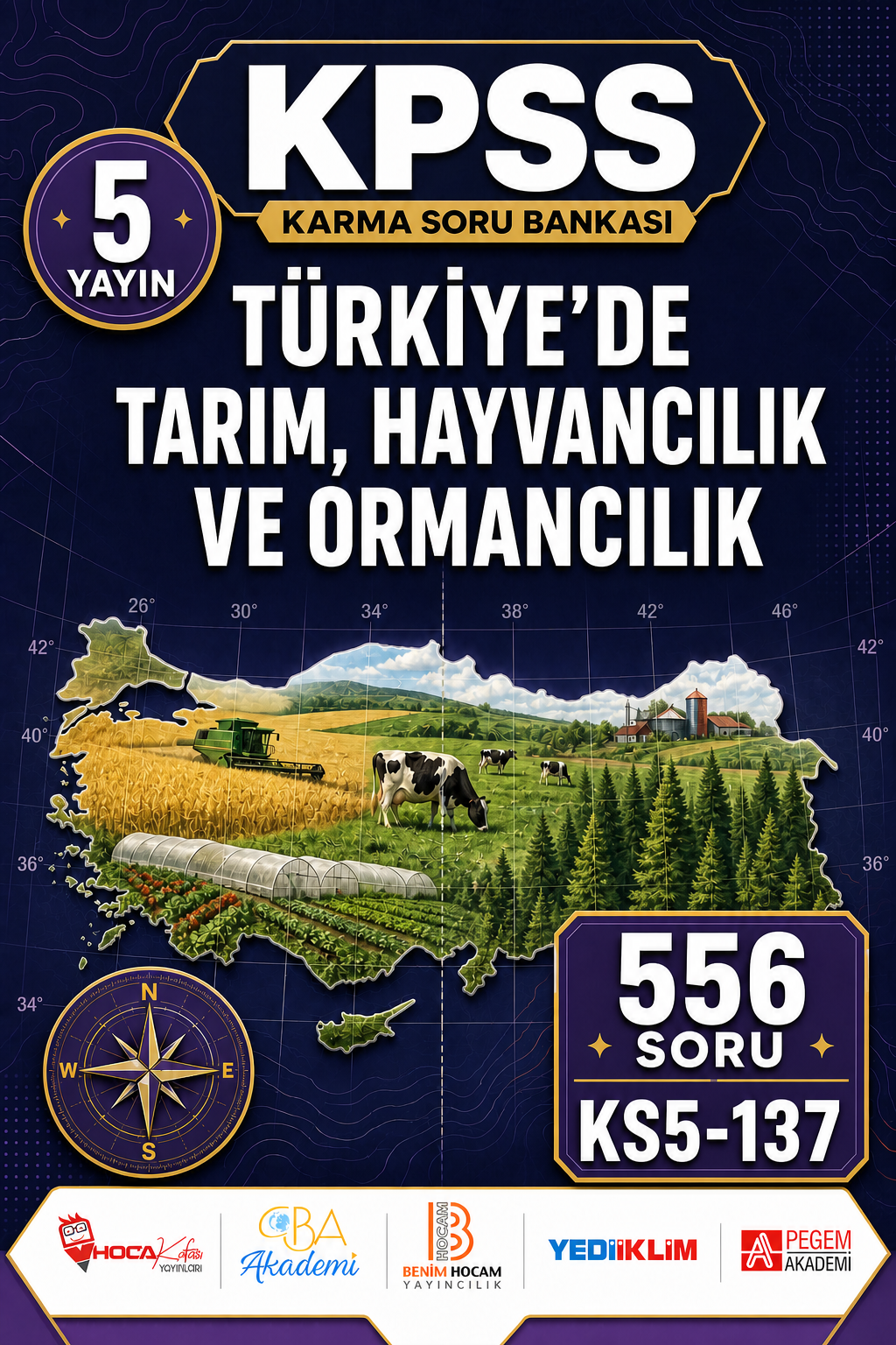 Türkiye’de Tarım, Hayvancılık ve Ormancılık 5 Yayın 556 Soru