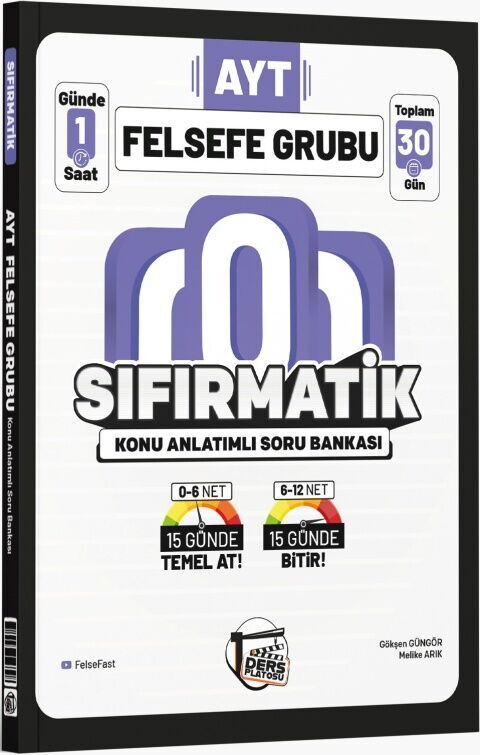 AYT Felsefe Sıfırmatik Konu Anlatımlı Soru Bankası Ders Platosu