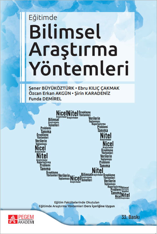Eğitimde Bilimsel Araştırma Yöntemleri Pegem Yayınları