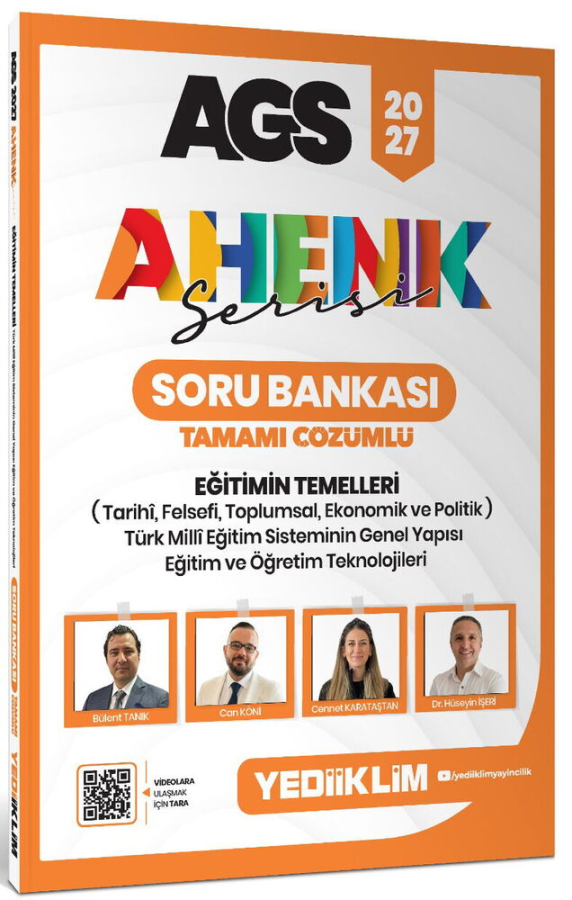 2027 AGS Ahenk Serisi Eğitimin Temelleri Tamamı Çözümlü Soru Bankası Yediiklim Yayınları