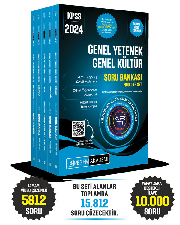 2024 KPSS GY GK Tamamı Çözümlü Soru Bankası Modüler Set TARİH