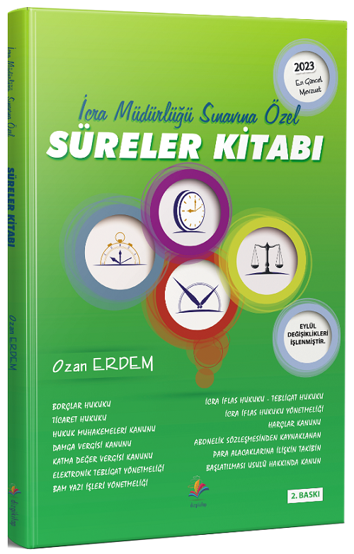 İCRA MÜDÜRLÜĞÜ SINAVINA ÖZEL SÜRELER KİTABI