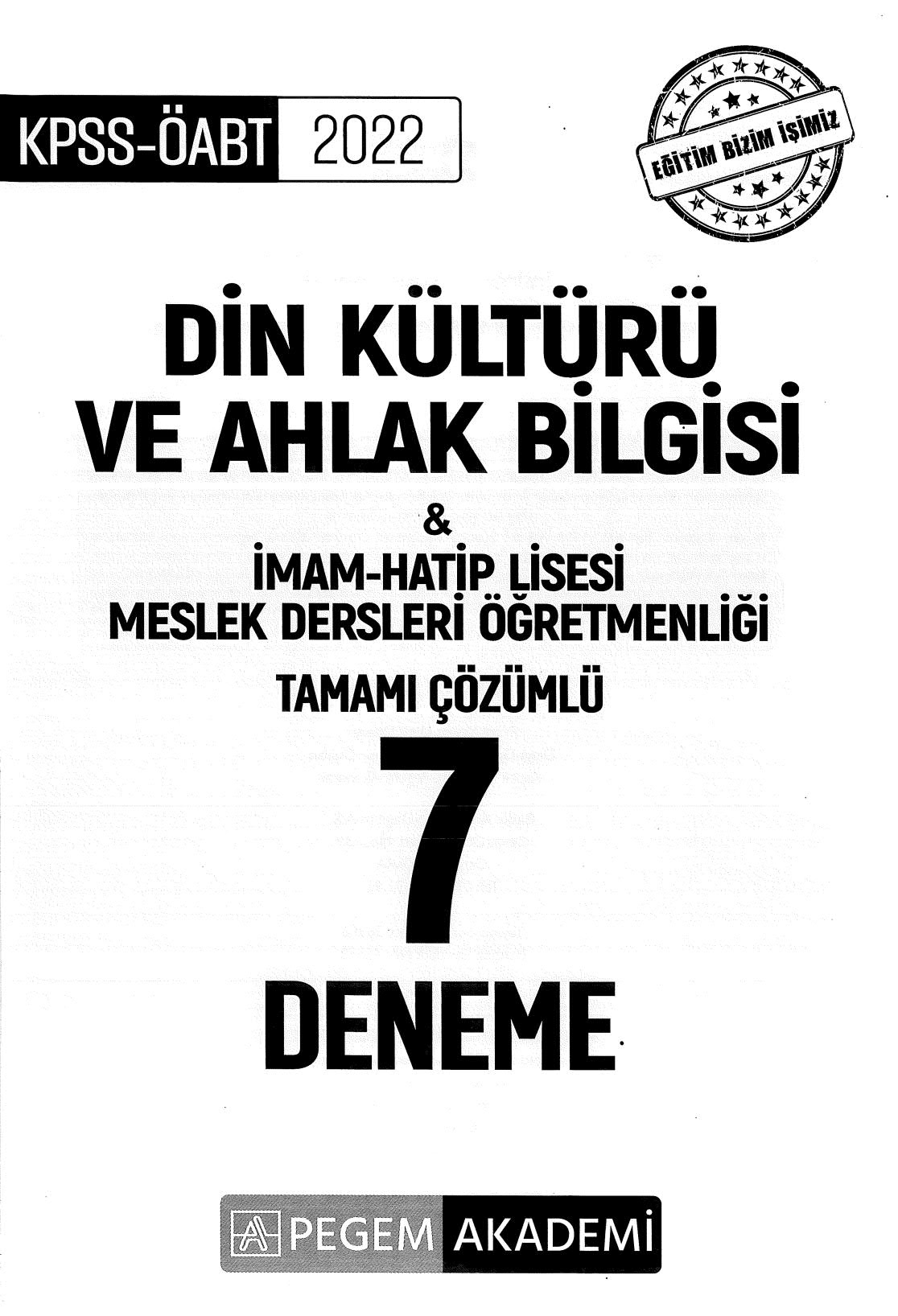 TAMAMI ÇÖZÜMLÜ 7 DENEME