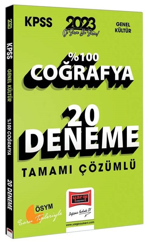 %100 Coğrafya Tamamı Çözümlü 20 Deneme