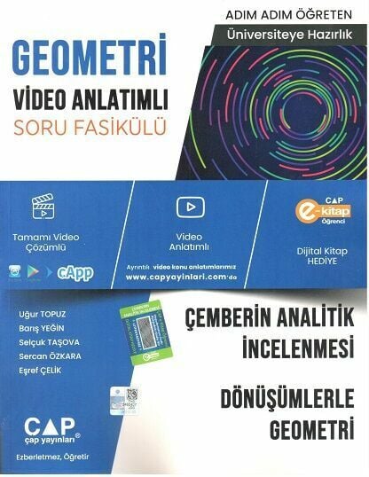 GEOMETRİ VİDEO ANLATIMLI SORU FASİKÜLÜ ÇEMBERİN ANALİTİK İNCELENMESİ - DÖNÜŞÜMLERLE GEOMETRİ