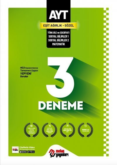 AYT Eşit Ağırlık Sözel 3 Deneme