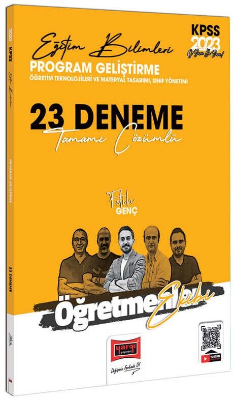Öğretmenler Ekibi Program Geliştirme (Öğretim Teknolojileri ve Materyal Tasarımı - Sınıf Yönetimi) Tamamı Çözümlü 23 Deneme