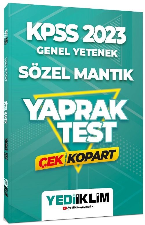 Genel Yetenek Sözel Mantık Çek Kopart Yaprak Test