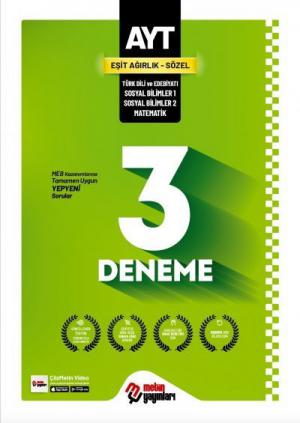 AYT Eşit Ağırlık Sözel 3 Deneme