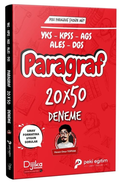 2026 KPSS YKS MEB-AGS ALES DGS Paragraf 20x50 Deneme Dijika Yayınları