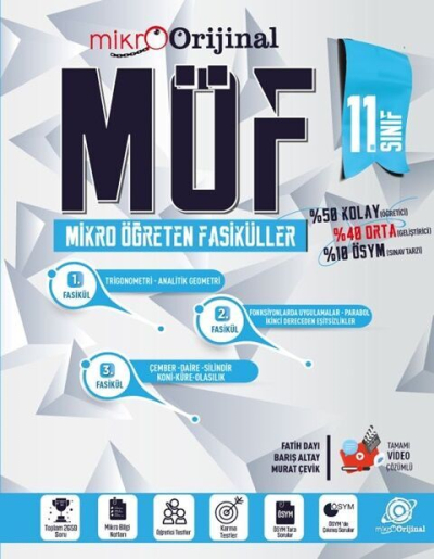 Mikro 11. Sınıf Matematik MÖF Mikro Öğreten Fasiküller Orijinal Yayınları