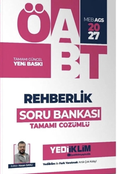MEB AGS ÖABT Rehberlik Tamamı Çözümlü Soru Bankası Yediiklim Yayınları