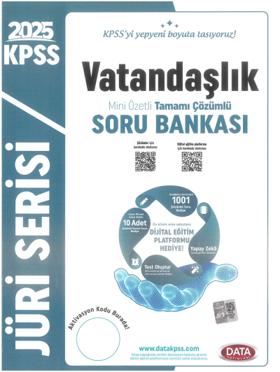 2025 KPSS Vatandaşlık Jüri Serisi Mini Özetli Tamamı Çözümlü Soru Bankası Data Yayınları Fotokopi.SHOP - Öğrencilerin Marketi!
