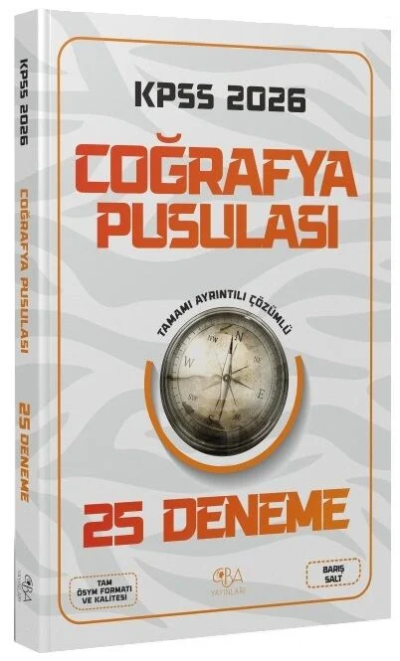 2026 KPSS Coğrafya Pusulası 25 Deneme Çözümlü CBA Yayınları