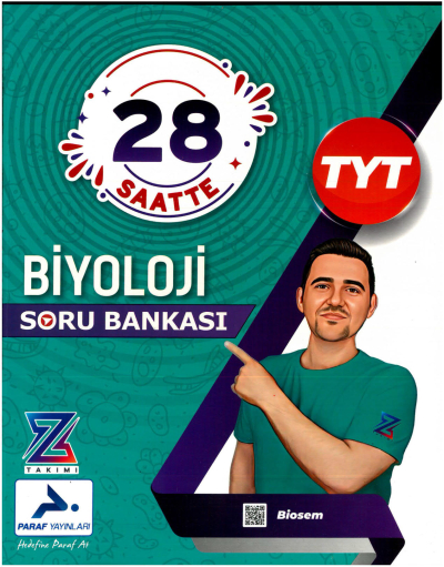 TYT 28 Saatte Biyoloji Soru Bankası PRF Paraf Yayınları Fotokopi.SHOP - Öğrencilerin Marketi!