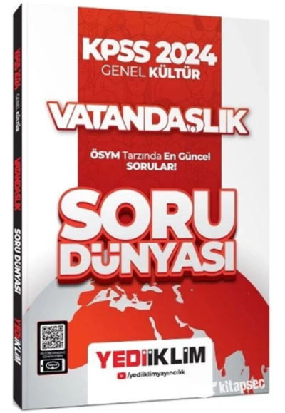 2024 KPSS Vatandaşlık Soru Dünyası Soru Bankası Yediiklim Yayınları