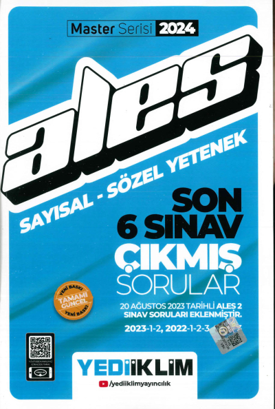 ALES SAYISAL SÖZEL YETENEK SON 6 SINAV ÇIKMIŞ SORULAR Fotokopi.SHOP - Öğrencilerin Marketi!