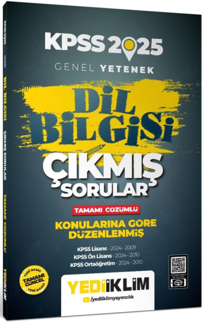 2025 KPSS Genel Yetenek Dil Bilgisi Tamamı Çözümlü Çıkmış Sorular Yediiklim Yayınları Fotokopi.SHOP - Öğrencilerin Marketi!