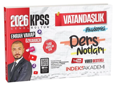 2026 KPSS Vatandaşlık Akademisi Video Ders Notları Emrah Vahap Özkaraca İndeks Akademi Yayıncılık