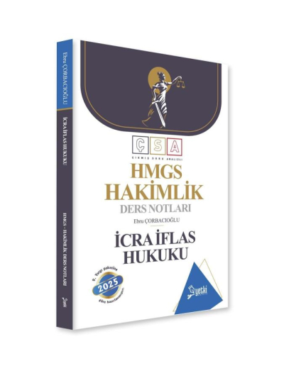 ÇSA İcra İflas Hukuku Hakimlik Ders Notları Yetki Yayınları 2024