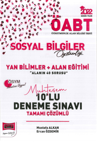 YAN BİLİMLER + ALAN EĞİTİMİ 10 DENEME SINAVI TAMAMI ÇÖZÜMLÜ