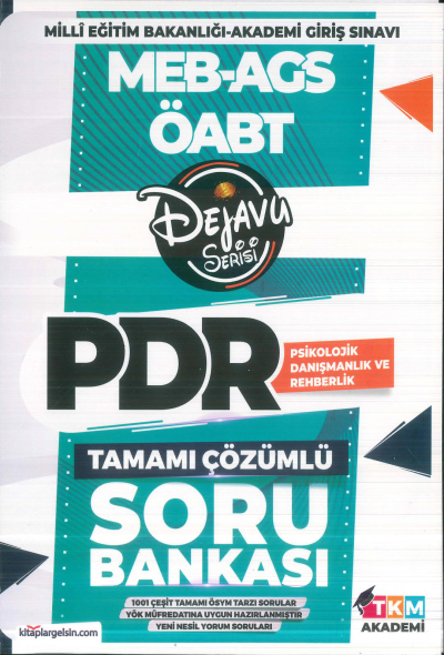 2025 ÖABT Psikolojik Danışmanlık ve Rehberlik DEJAVU Soru Bankası TKM Akademi