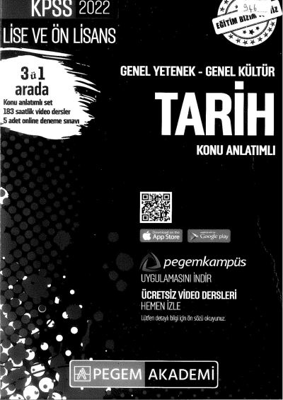 2022 KPSS LİSE VE ÖNLİSANS TARİH KONU ANLATIMI Fotokopi.SHOP - Öğrencilerin Marketi!