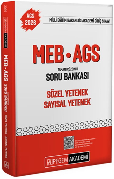 2026 MEB-AGS Soru Bankası Tamamı Çözümlü Sözel Yetenek Sayısal Yetenek Pegem Akademi Yayıncılık Fotokopi.SHOP - Öğrencilerin Marketi!