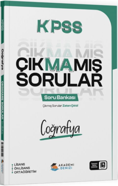 KPSS Coğrafya Çıkmamış Sorular Soru Bankası Akademi Denizi