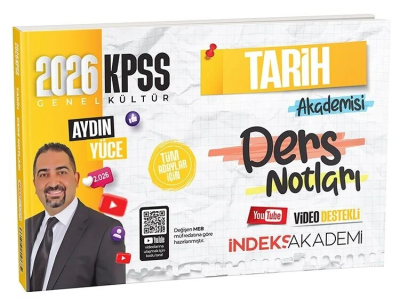 2026 KPSS Tarih Akademisi Video Ders Notları Aydın Yüce İndeks Akademi Yayıncılık Fotokopi.SHOP - Öğrencilerin Marketi!