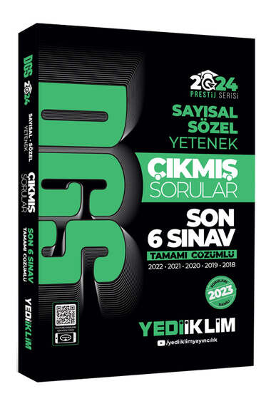 2024 DGS Sayısal Sözel Yetenek Tamamı Çözümlü Son 6 Sınav Çıkmış Sorular (2018-2023) Fotokopi.SHOP - Öğrencilerin Marketi!