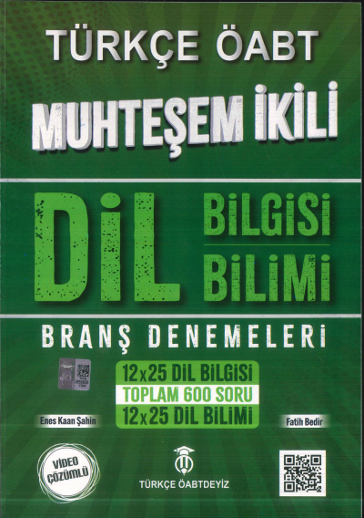 ÖABT Türkçe Dil Bilgisi-Dil Bilimi Muhteşem İkili Branş Denemeleri Türkçe ÖABTDEYİZ