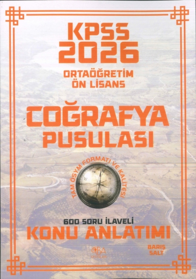 2026 KPSS Ortaöğretim Önlisans Coğrafya Pusulası Konu Anlatımı CBA Yayınları