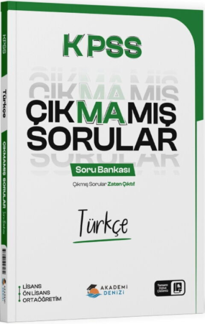 KPSS Türkçe Çıkmamış Sorular Soru Bankası Akademi Denizi