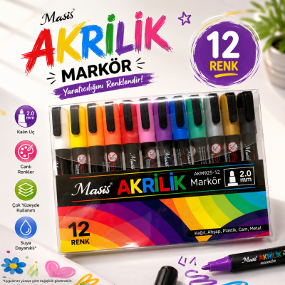 Masis 12 AKRİLİK MARKÖRÜ AKM925-12
