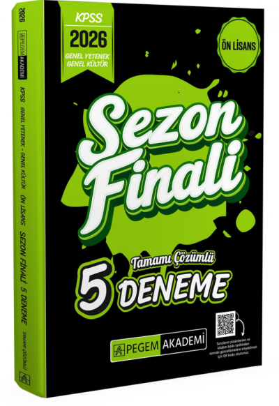 2026 KPSS Ön Lisans Genel Yetenek Genel Kültür Sezon Finali Tamamı Çözümlü 5 Deneme Pegem Yayınları