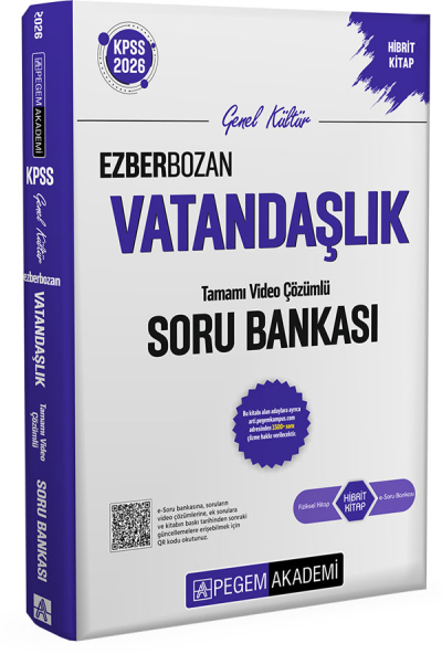 2026 KPSS Vatandaşlık Ezberbozan Soru Bankası Çözümlü Pegem Akademi Yayınları