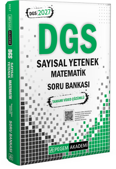 2027 DGS Sayısal Yetenek Matematik Tamamı Video Çözümlü Soru Bankası Pegem Akademi