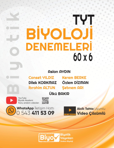 TYT Biyoloji Biyotik 60 x 6 Denemeleri Biyotik Yayınları