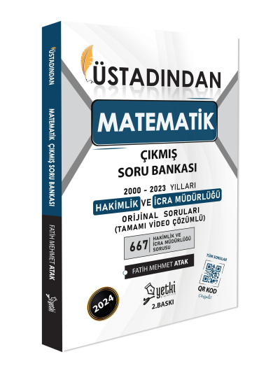 ÜSTADINDAN MATEMATİK HAKİMLİK VE İCRA MÜDÜRLÜĞÜ ÇIKMIŞ SORU BANKASI 2024