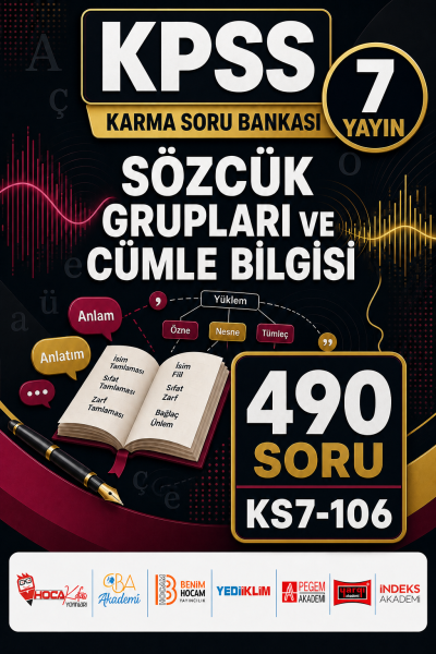 Sözcük Grupları ve Cümle Bilgisi 7 Yayın 490 Soru