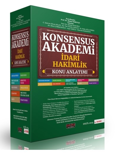 KONSENSUS Akademi İdari Yargı Hakim Yardımcılığı Sınavı Konu Anlatımı Eylül 2024