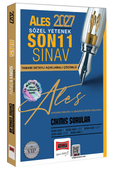 2027 ALES Sözel Yetenek Son 11 Sınav Tamamı Çözümlü Çıkmış Sorular Yargı Yayınları