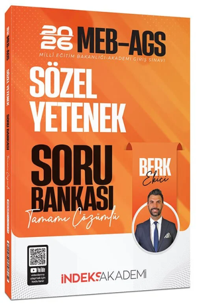 2026 MEB-AGS Sözel Yetenek Soru Bankası Çözümlü İndeks Akademi Yayıncılık