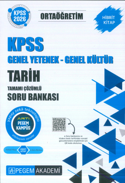 Ortaöğretim KPSS Tarih Tamamı Çözümlü Soru Bankası Pegem Akademi Fotokopi.SHOP - Öğrencilerin Marketi!