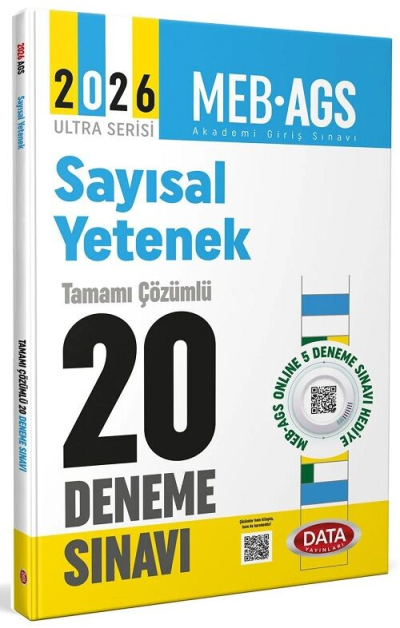 2026 AGS Sayısal Yetenek Tamamı Çözümlü 20 Deneme Sınavı Data Yayınları