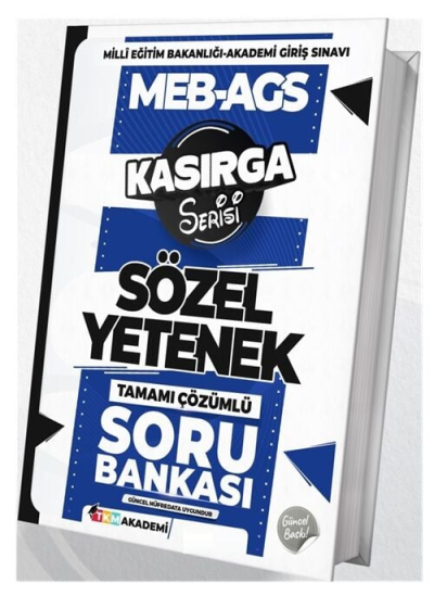 MEB-AGS Sözel Yetenek Kasırga Soru Bankası Çözümlü TKM Akademi