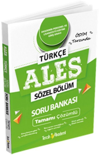ALES Türkçe Sözel Bölüm Tamamı Çözümlü Soru Bankası Tercih Akademi Fotokopi.SHOP - Öğrencilerin Marketi!